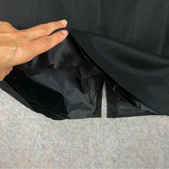 Jessica Howard Black Linen Blend Beaded Embroidered Sleeveless Summer Dress - 10 - Picture 11 of 15